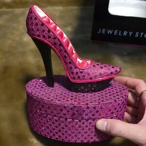 Elegant Pink High Heel Jewelry Holder